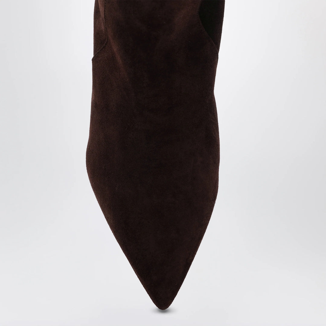 Paris Texas - Chocolate suede pointed-toe boots