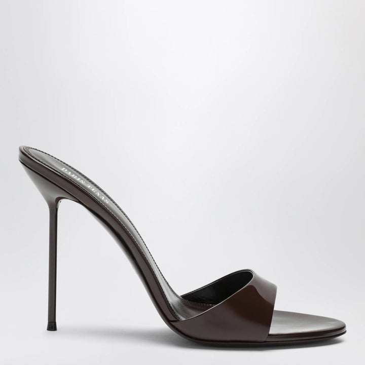 Paris Texas - Lidia mules in ebony patent leather