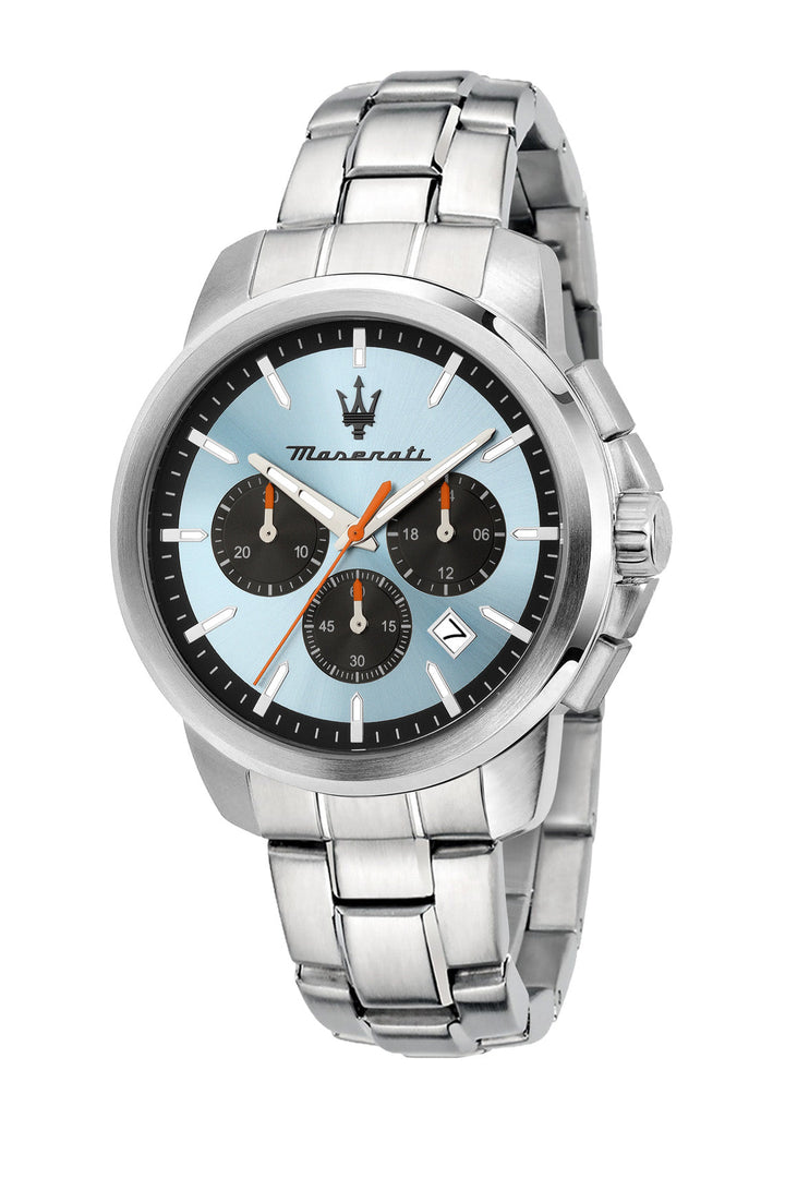 Maserati Successo 42mm Chrono Blue Dial Stainless Steel Strap Watch