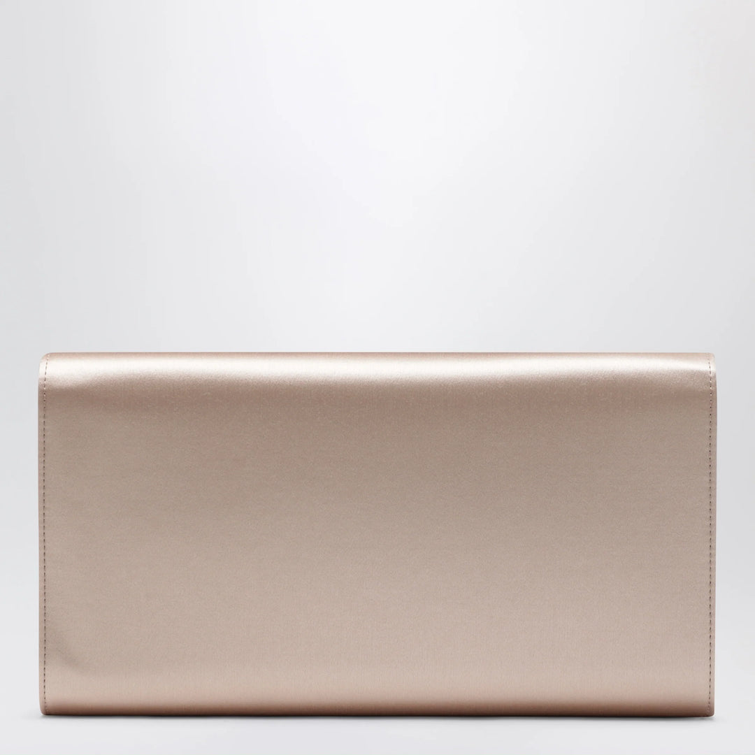 ROGER VIVIER - Light pink satin clutch bag with buckle