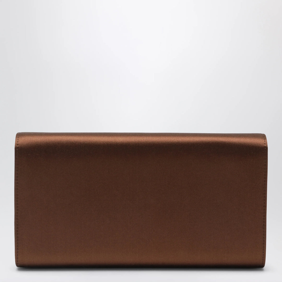 ROGER VIVIER - Efflorescence Clutch in satin Cacao
