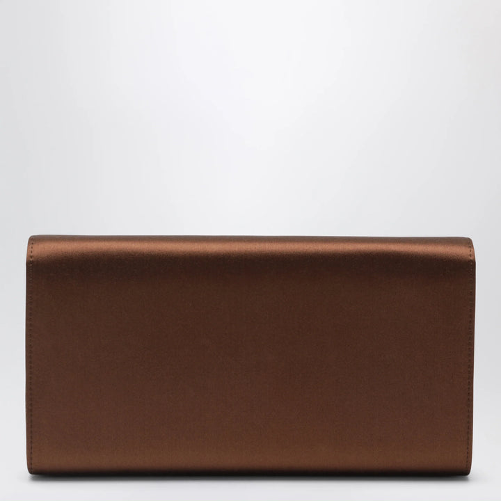 ROGER VIVIER - Efflorescence Clutch in satin Cacao