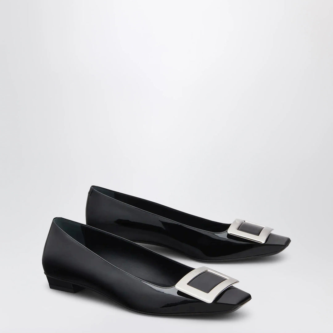 ROGER VIVIER - Belle Vivier black patent leather ballet flats