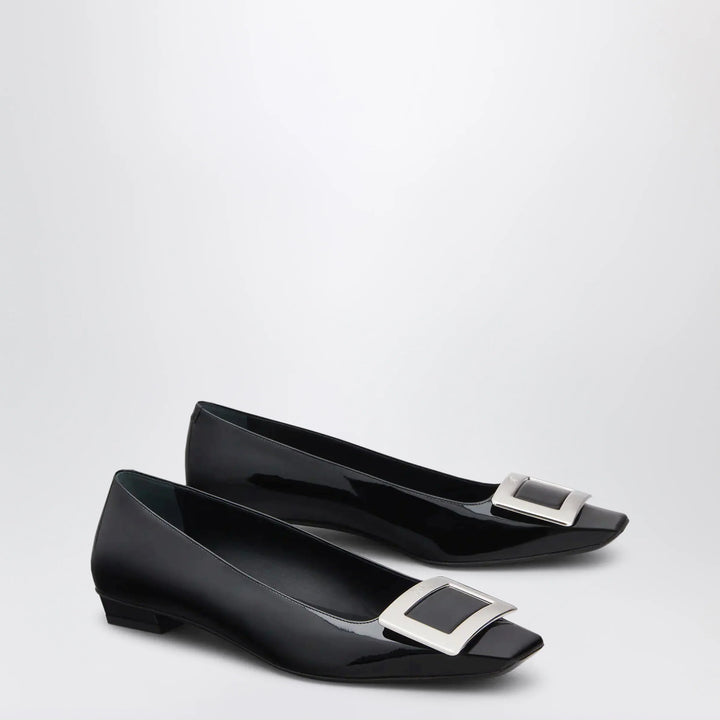 ROGER VIVIER - Belle Vivier black patent leather ballet flats
