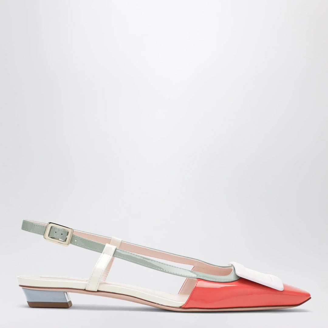ROGER VIVIER - Multicolour Belle Vivier Slingback Ballerinas in patent leather