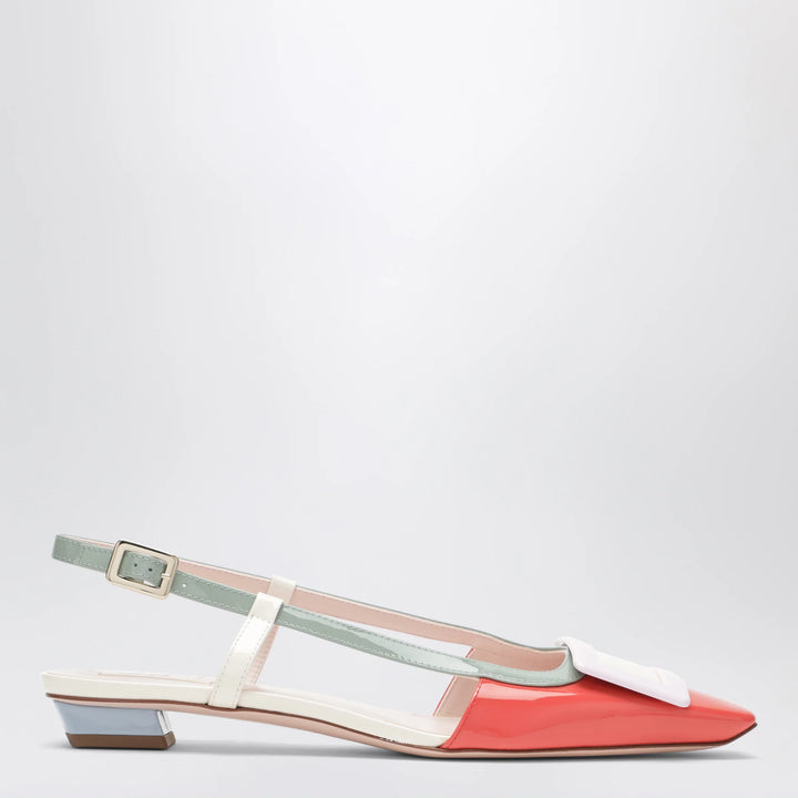 ROGER VIVIER - Multicolour Belle Vivier Slingback Ballerinas in patent leather