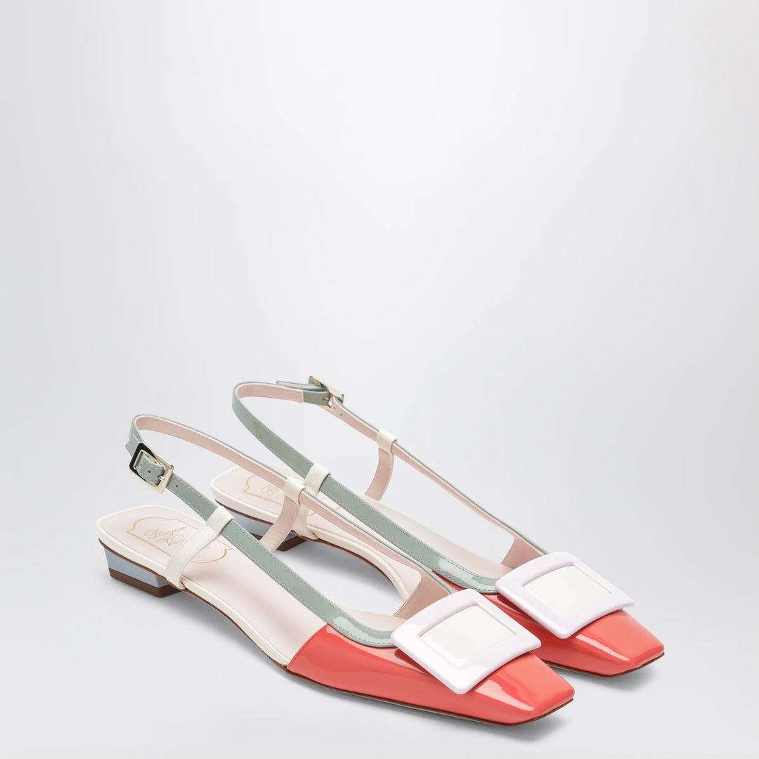 ROGER VIVIER - Multicolour Belle Vivier Slingback Ballerinas in patent leather