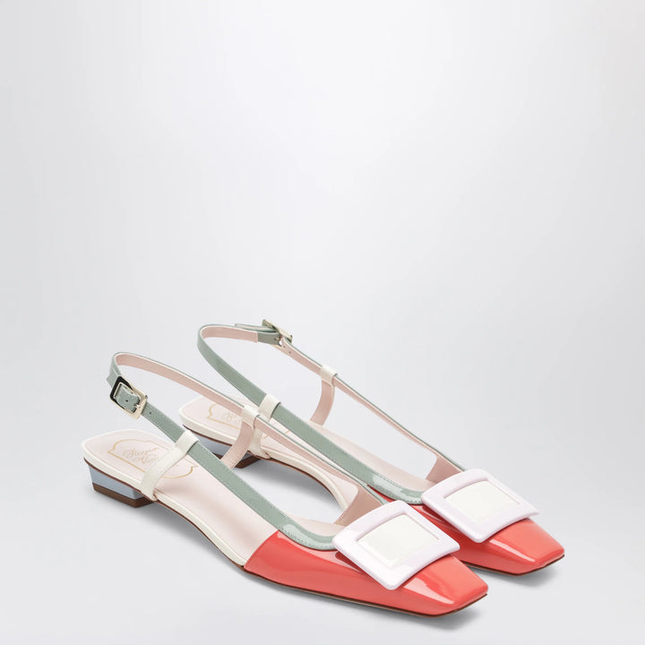 ROGER VIVIER - Multicolour Belle Vivier Slingback Ballerinas in patent leather