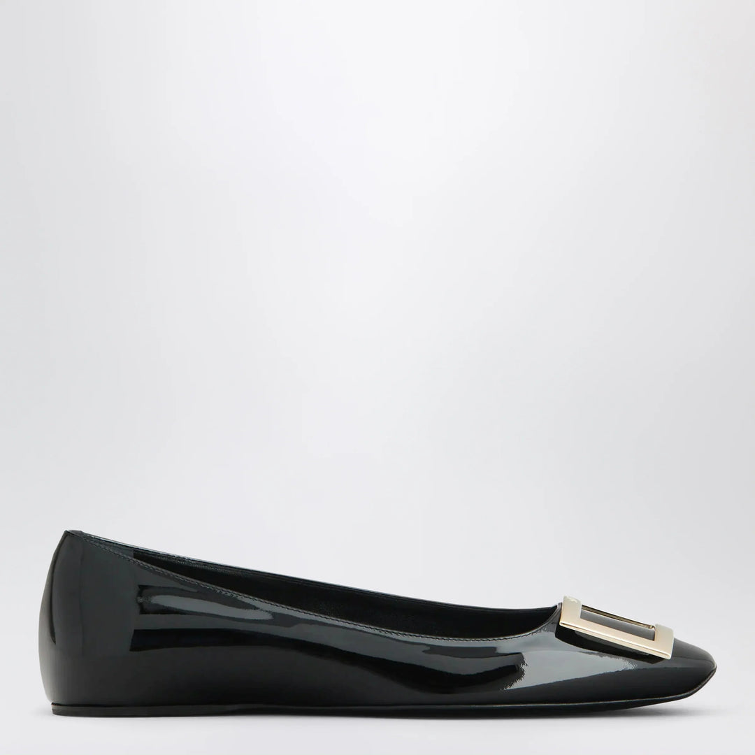 ROGER VIVIER - Black patent leather ballet flats