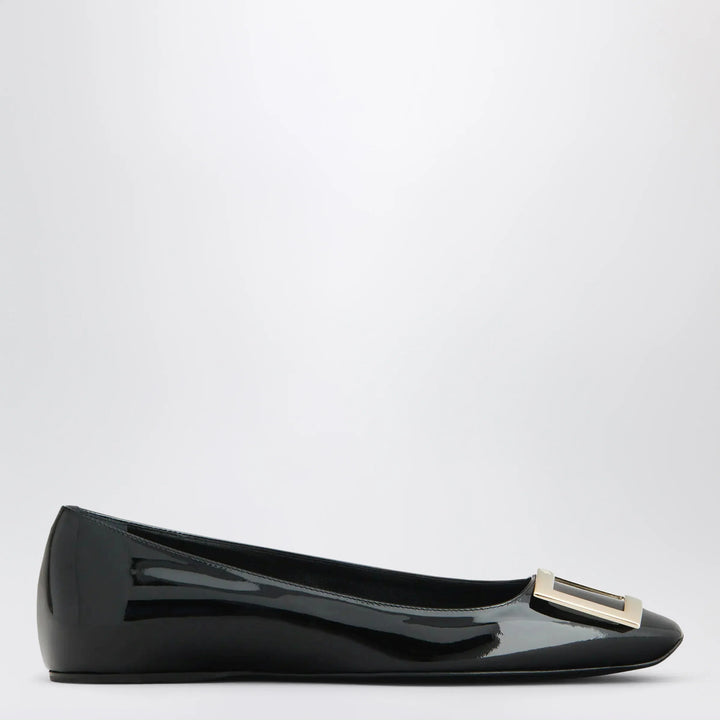 ROGER VIVIER - Black patent leather ballet flats