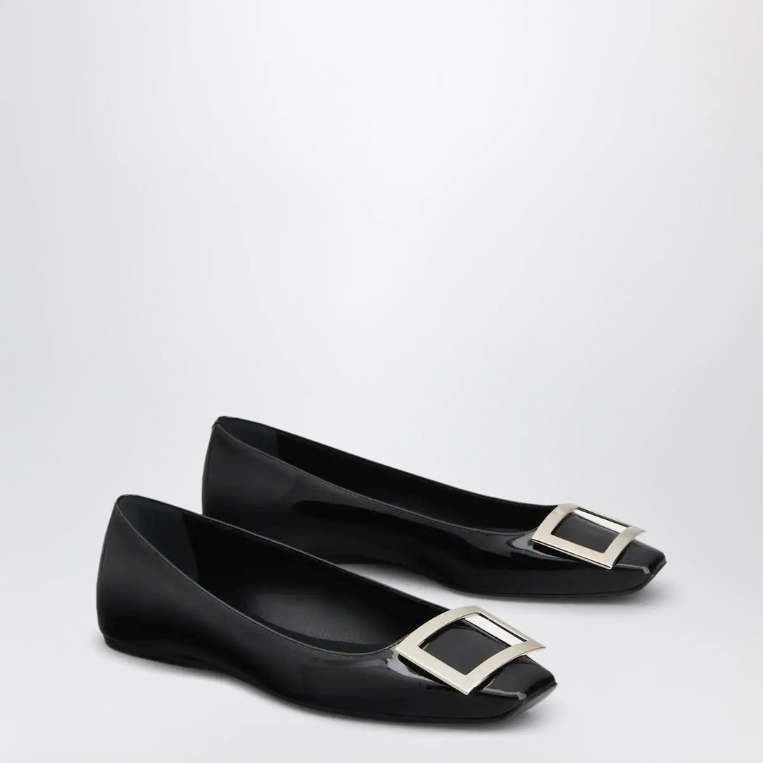 ROGER VIVIER - Black patent leather ballet flats