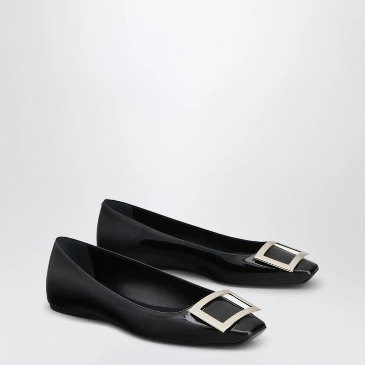 ROGER VIVIER - Black patent leather ballet flats