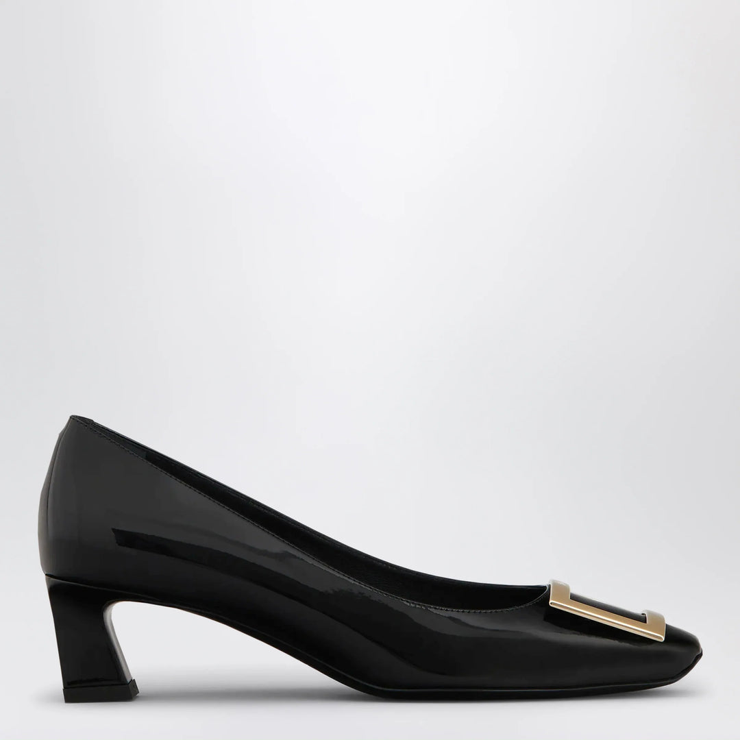 ROGER VIVIER - Black patent leather Trompette pumps