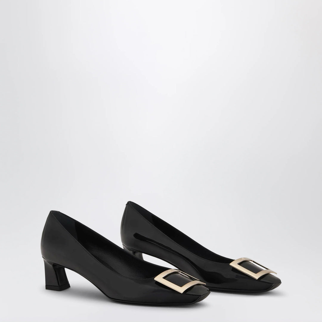 ROGER VIVIER - Black patent leather Trompette pumps