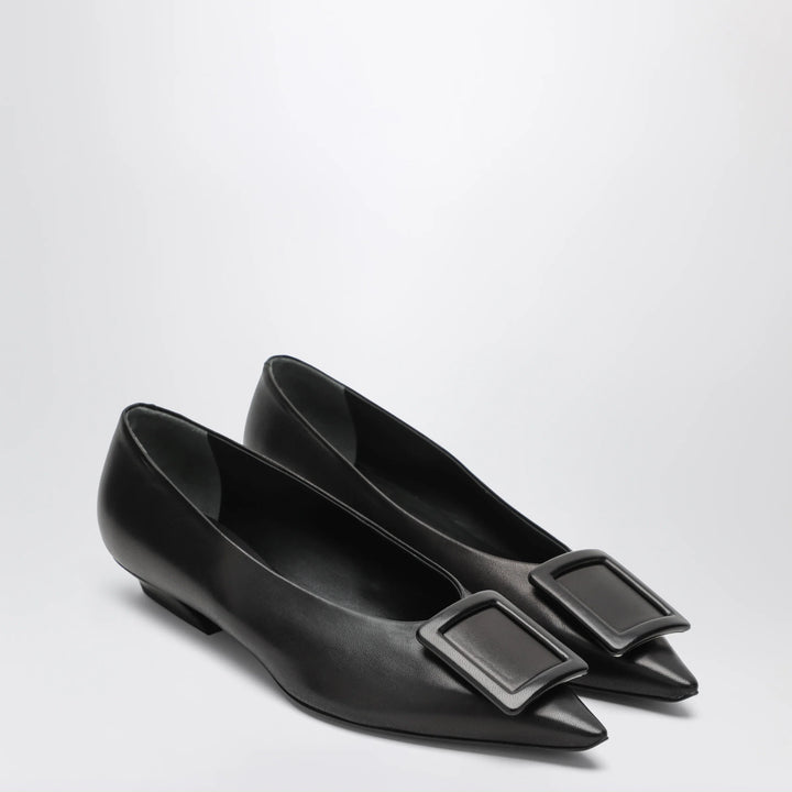 ROGER VIVIER - Gommettine ballerina in black leather