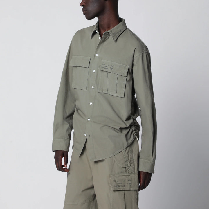 Dsquared2 - Military green cotton shirt