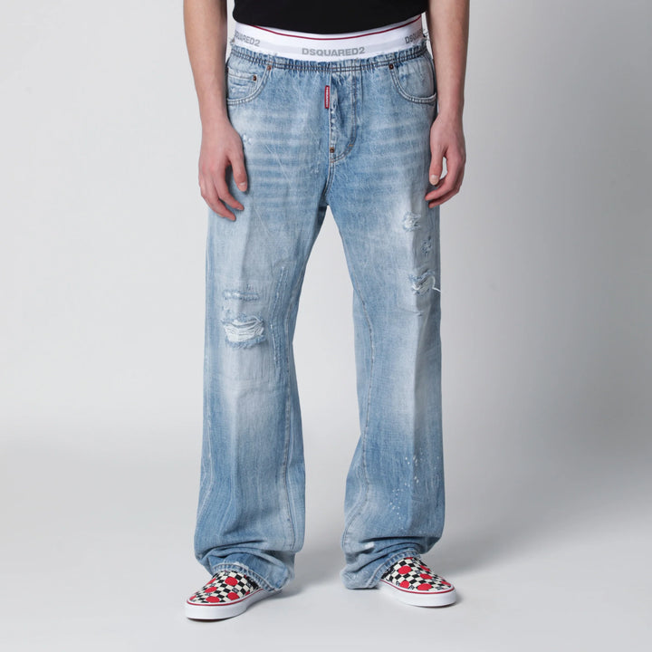 Dsquared2 - Light-wash blue denim jogger jeans