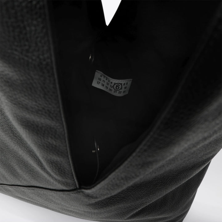 MM6 Maison Margiela - Large Japanese Bag with jewel handle in black leather
