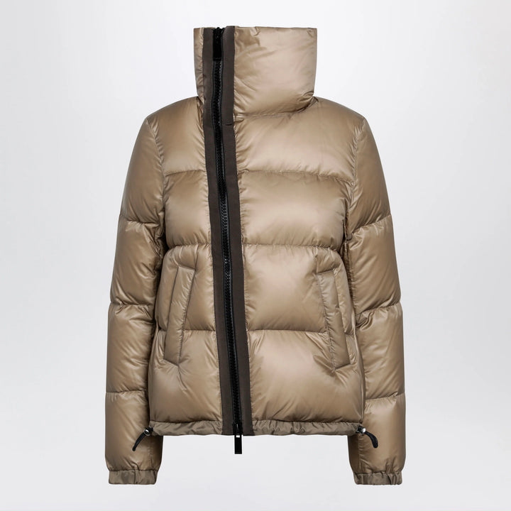 Sacai - Beige down jacket with asymmetrical zip