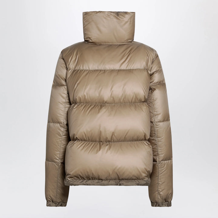Sacai - Beige down jacket with asymmetrical zip