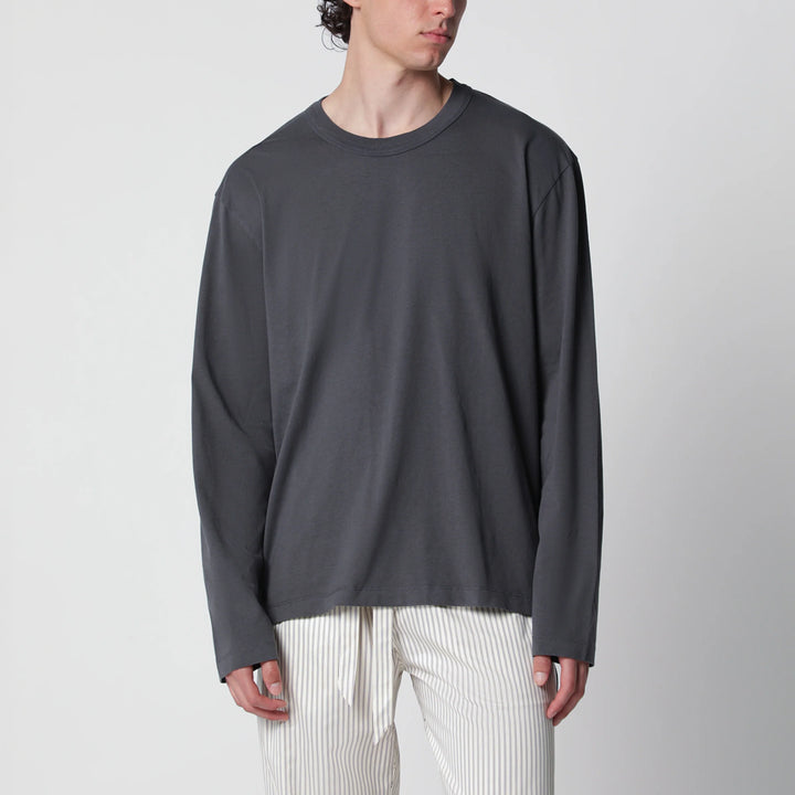 Tekla - Black washed long-sleeve T-shirt