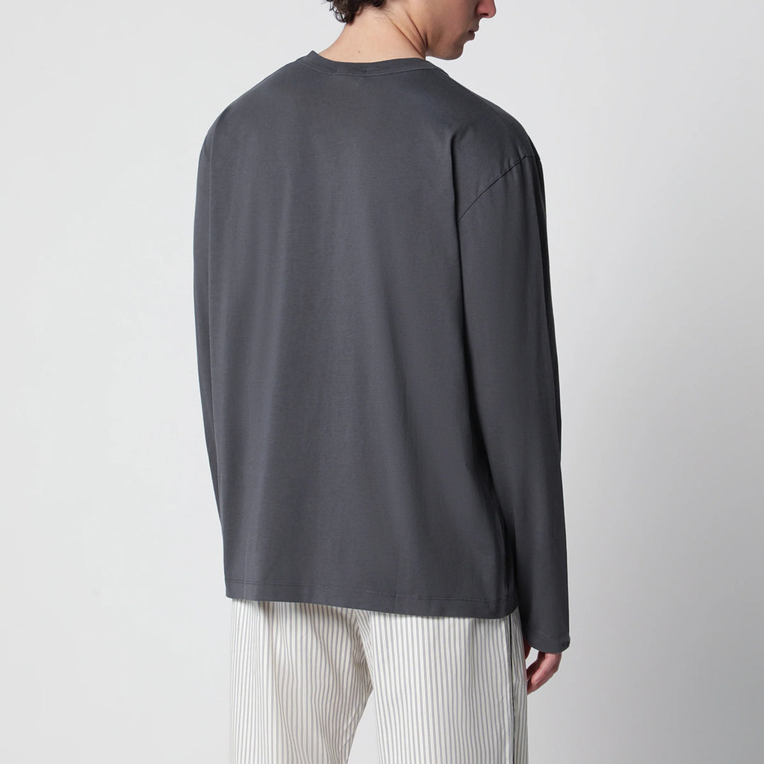 Tekla - Black washed long-sleeve T-shirt