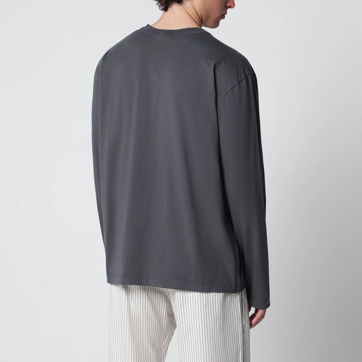 Tekla - Black washed long-sleeve T-shirt