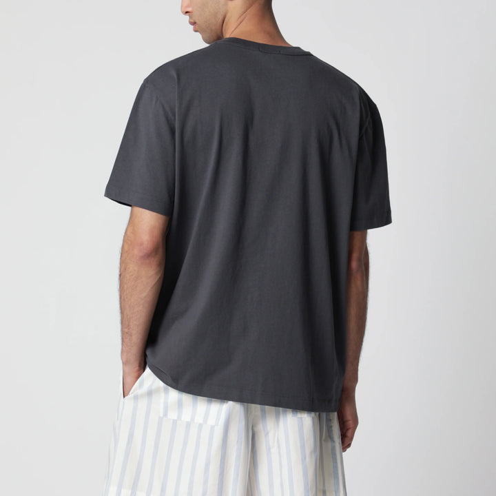 Tekla - Black washed short-sleeve T-shirt