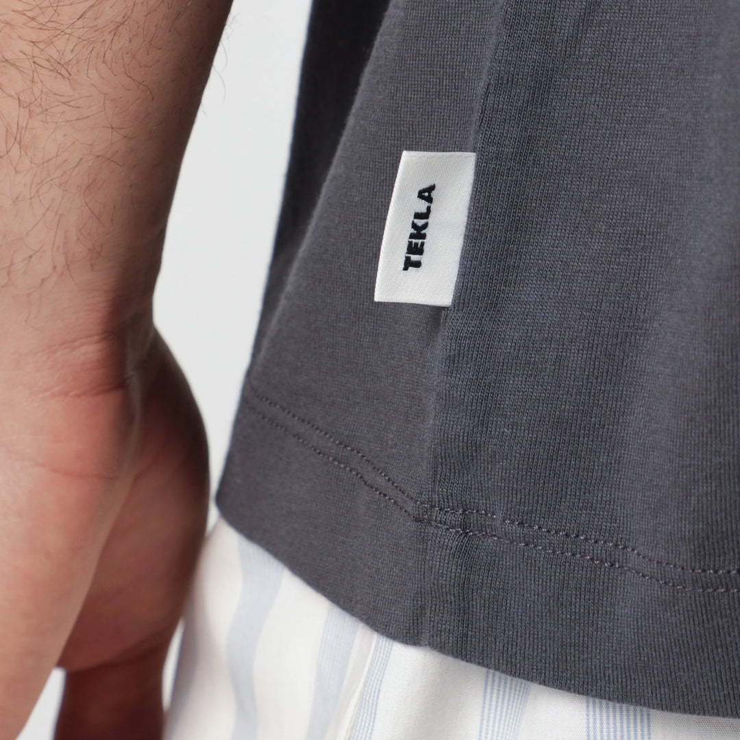 Tekla - Black washed short-sleeve T-shirt