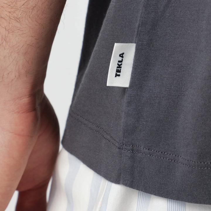 Tekla - Black washed short-sleeve T-shirt