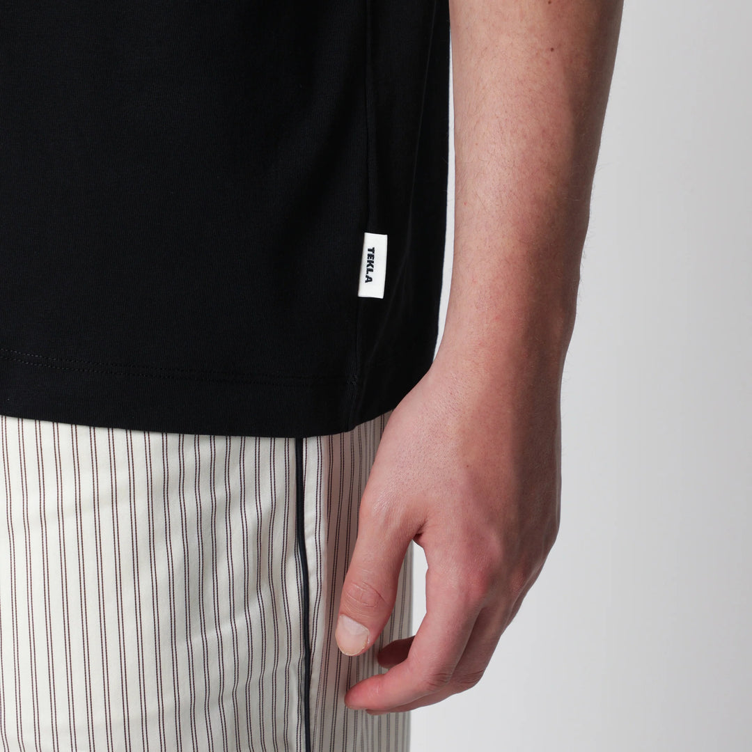Tekla - Black washed short-sleeve T-shirt