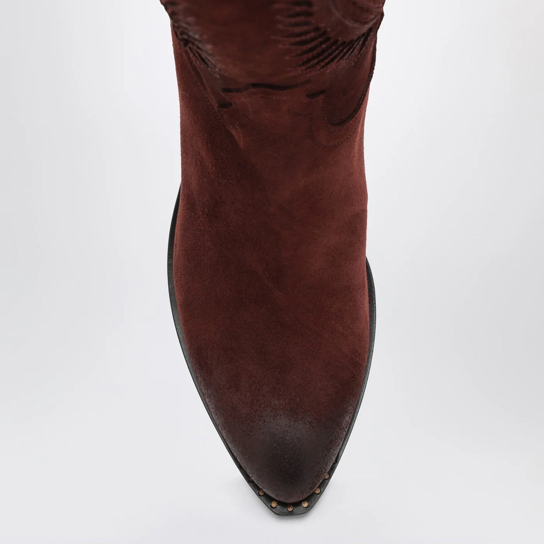 Sartore - Brown suede Frida western boot