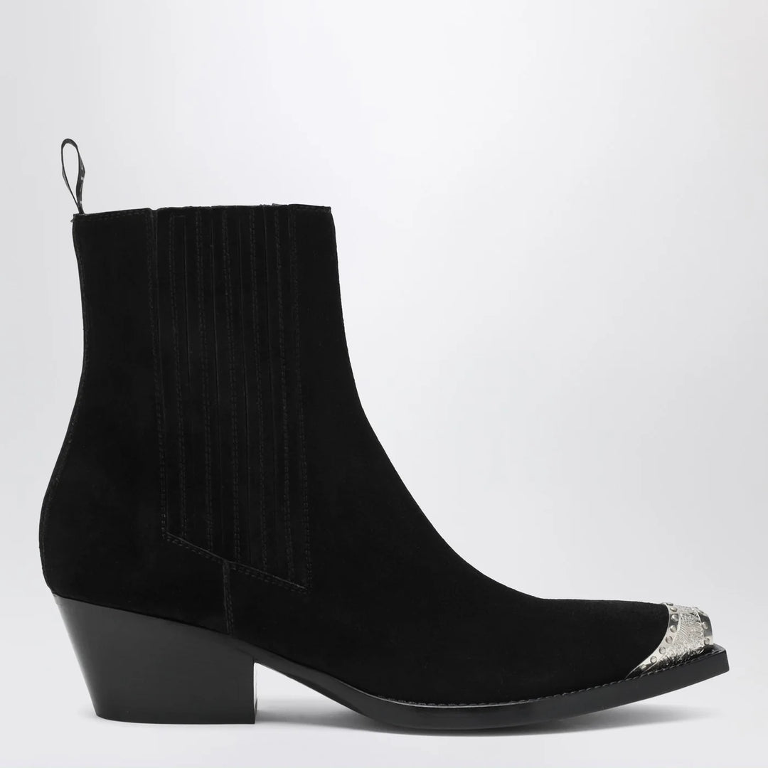 Sartore - Black suede Wax ankle boot
