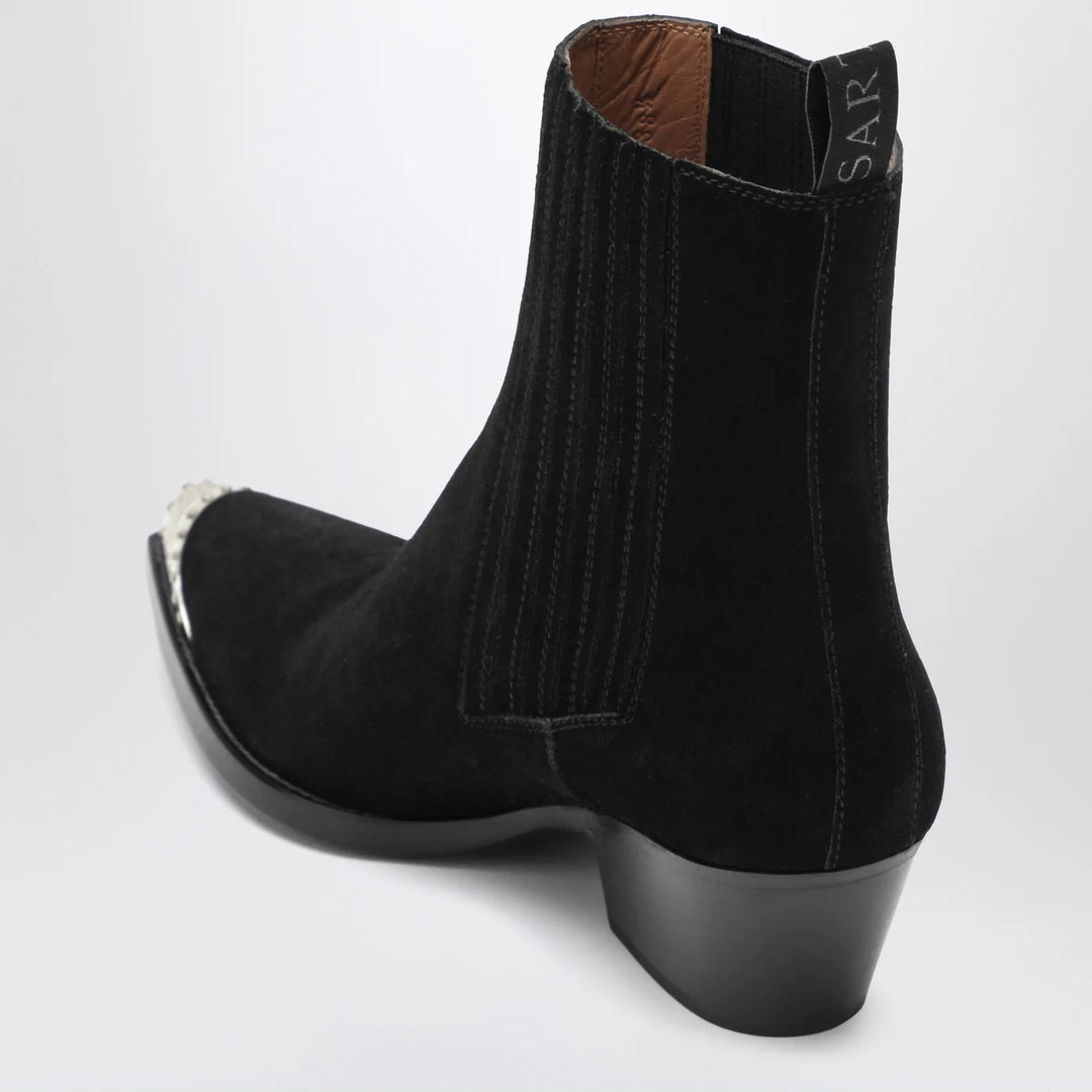 Sartore - Black suede Wax ankle boot