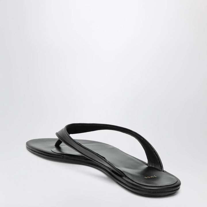 Jude - Black Leather Rue Sandal