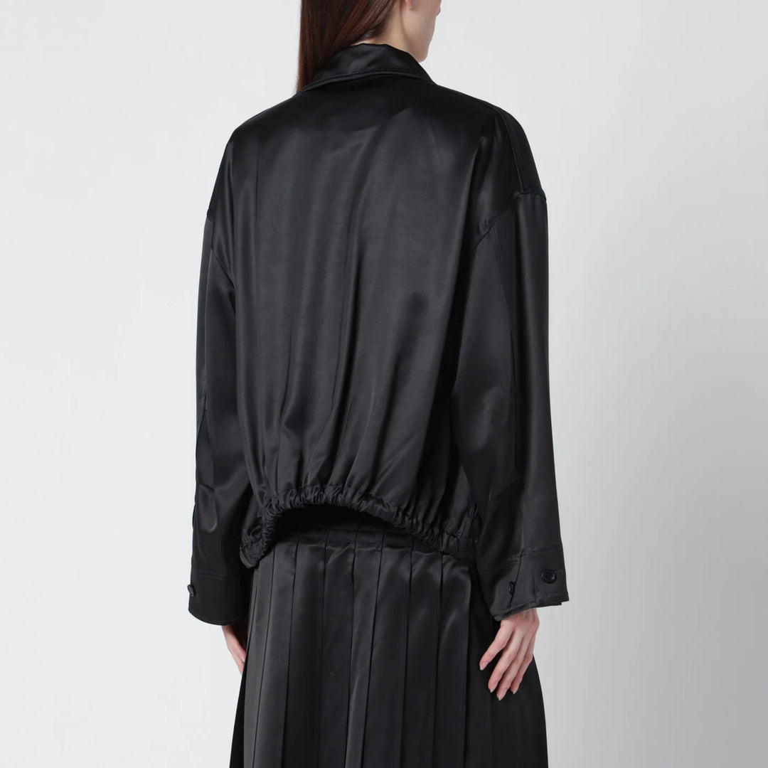 Durazzi Milano - Dark grey glossy viscose shirt jacket