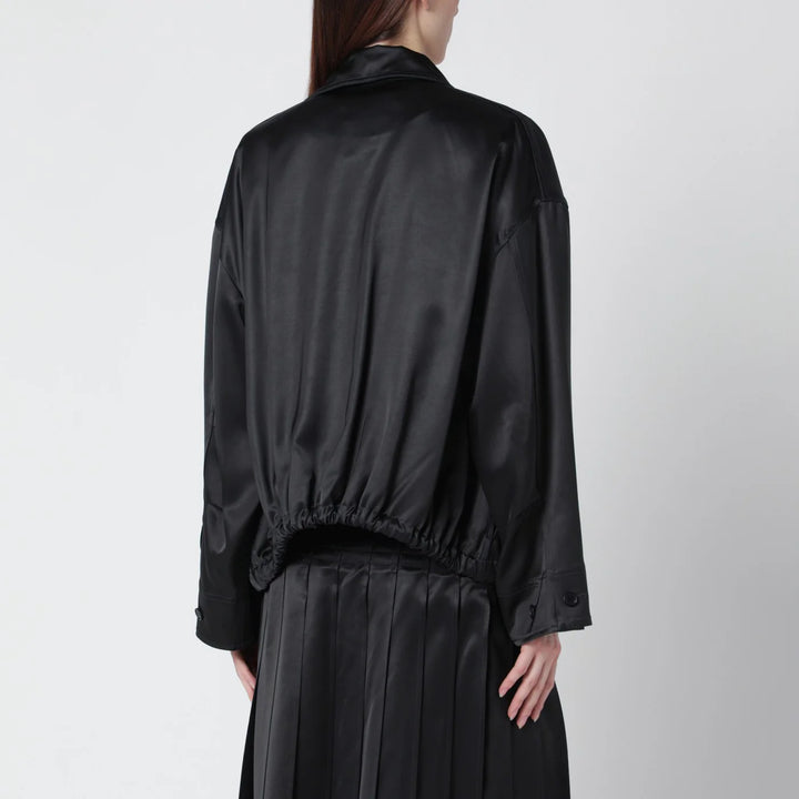 Durazzi Milano - Dark grey glossy viscose shirt jacket