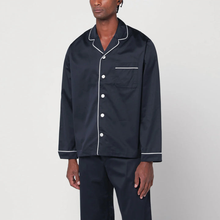Tekla - Blue/white pyjama shirt