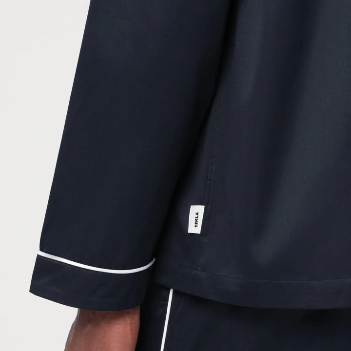 Tekla - Blue/white pyjama shirt
