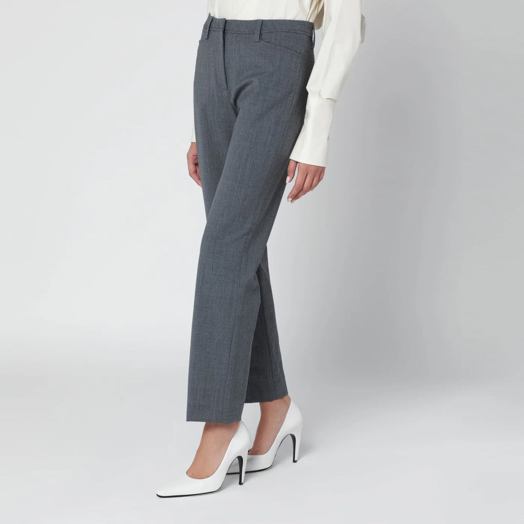 TheLatest - Grey wool-blend trousers