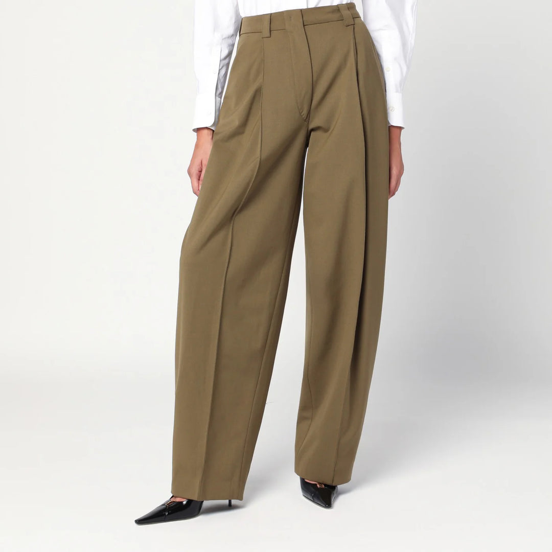 TheLatest - Taupe wool blend trousers