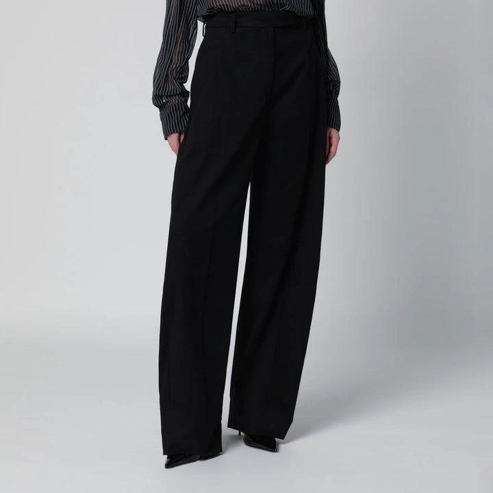 TheLatest - Black cotton palazzo trousers