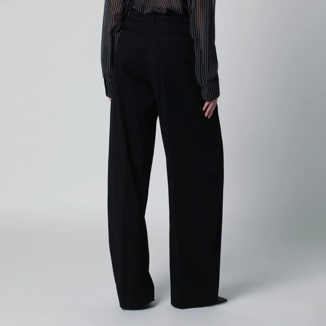 TheLatest - Black cotton palazzo trousers