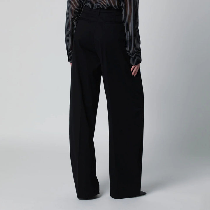 TheLatest - Black cotton palazzo trousers