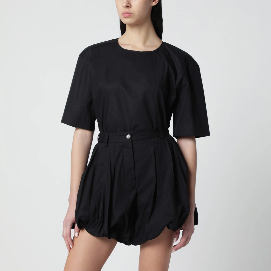 TheLatest - Short-sleeve black cotton top