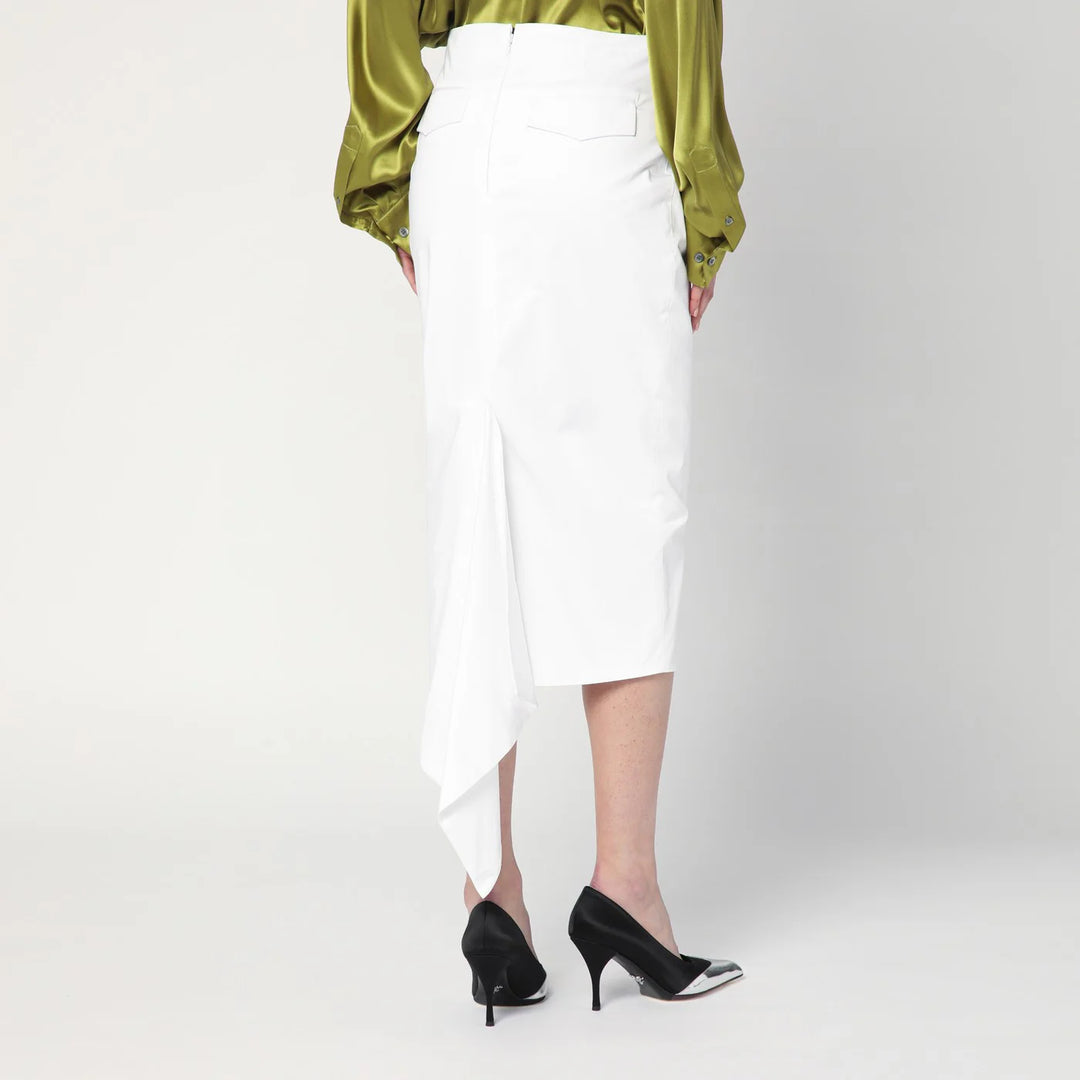TheLatest - White cotton midi skirt
