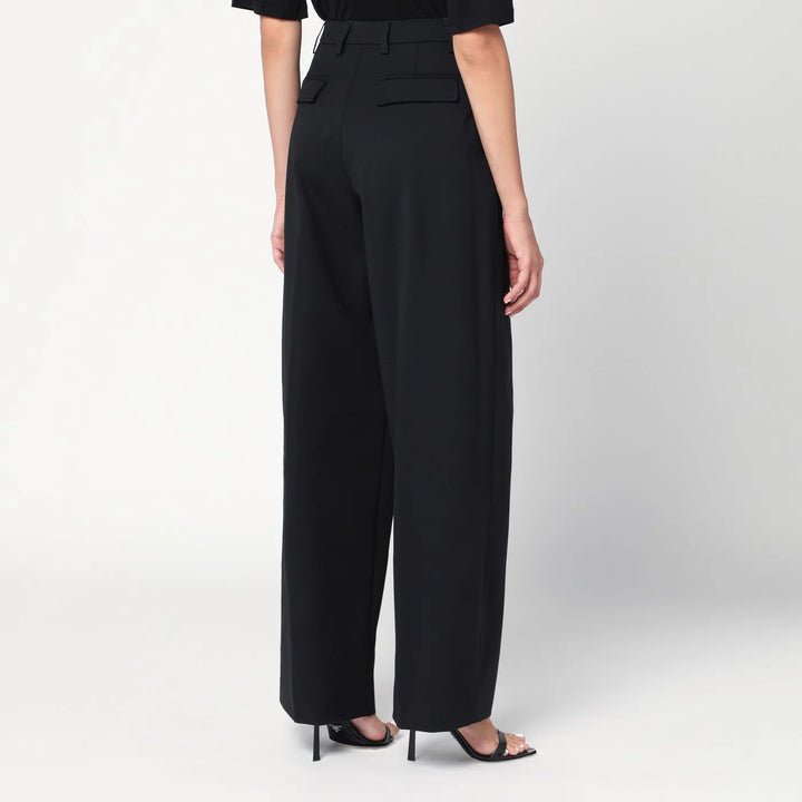 TheLatest - Wide-leg black wool blend trousers