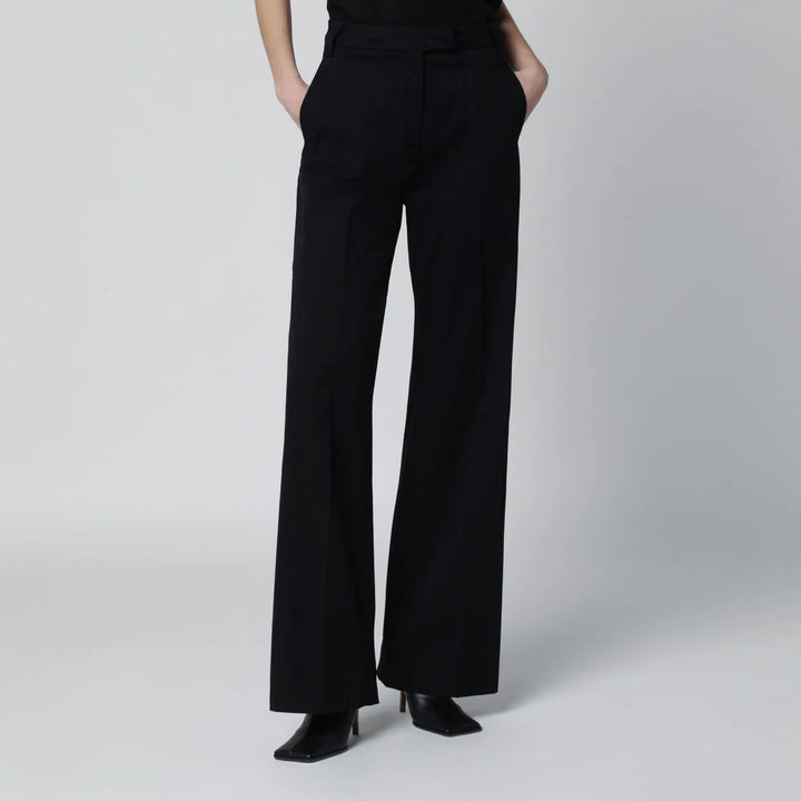 TheLatest - Black cotton palazzo trousers