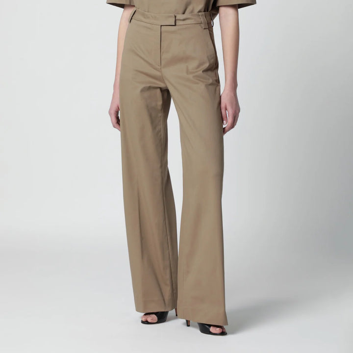 TheLatest - Cognac cotton palazzo trousers