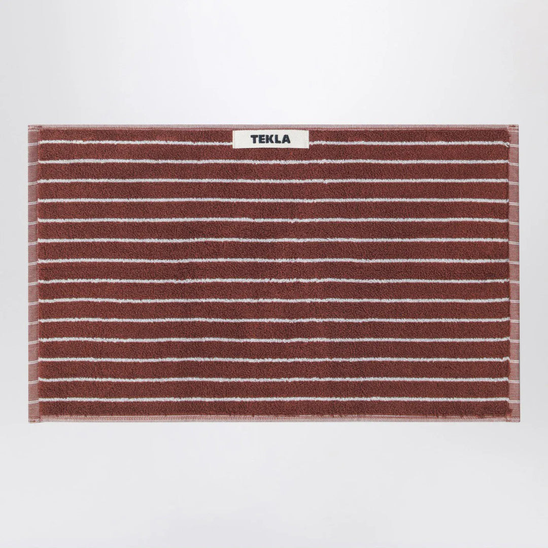 Tekla - Striped reddish-brown guest towel 30x50 cm Brand Apparel & Accessories U